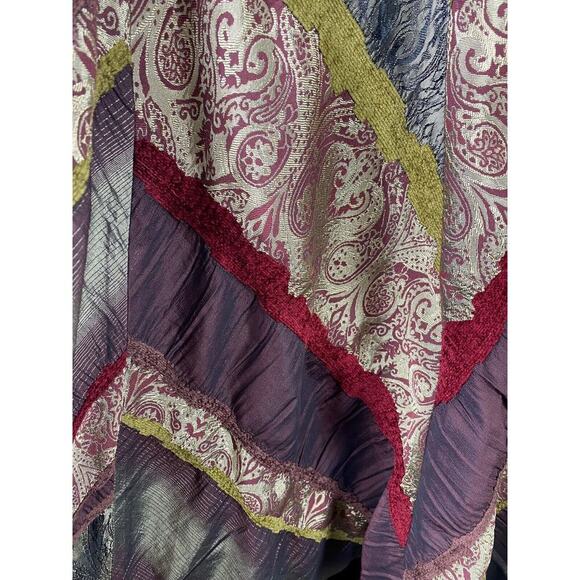 Coldwater Creek Skirt Medium Patchwork Gypsy Core Y2K Boho Artsy Mixed Fabrics - Picture 6 of 12